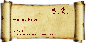 Veres Keve névjegykártya